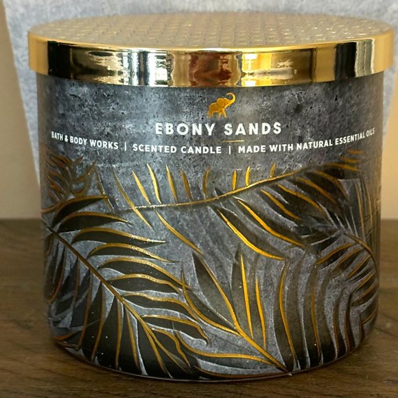 Bath & body work Ebony Sands Large 3-Wick Candle New - Picture 3 of 3